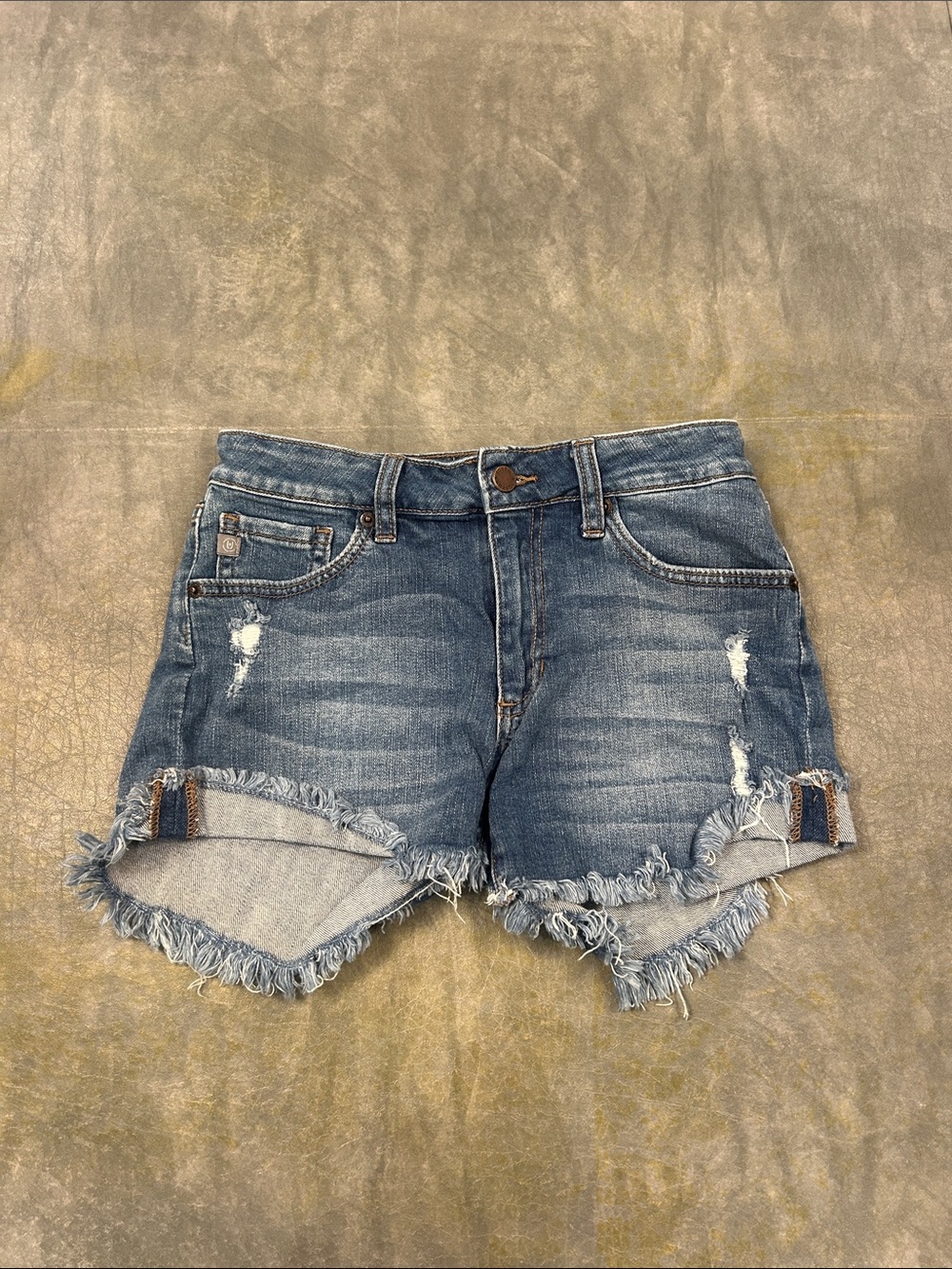 Just USA Blue ripped Jean shorts